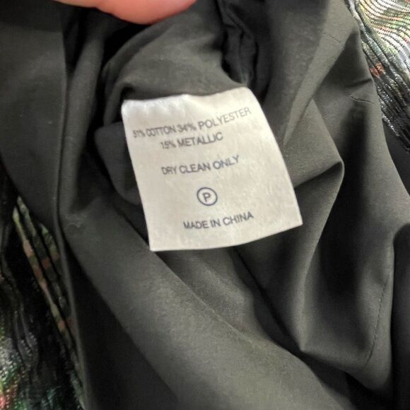 Marie Oliver Daniela puff sleeve Blouse - Metallic plaid size Small - Picture 5 of 5